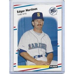 1988 Fleer Seattle Mariner -Edgar Martinez Rookie Card#378
